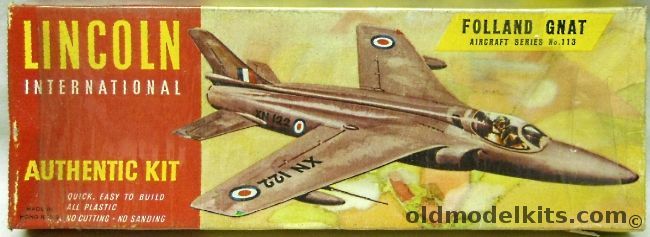 Lincoln 1/43 Folland Gnat, 113 plastic model kit